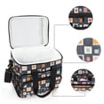 thumbnail image 6 of FORMRS Insulated Cooler Bag 24 Cans Capacity Soft Leakproof Lunch Box with Side Pockets, Blue Circle Mosaic, 6 of 7
