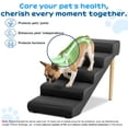 thumbnail image 3 of Avaloomia Home 5-Step Dog Ramp and Stairs for Beds Couches, Non-Slip Waterproof Sturdy Pet Steps for Dogs and Cats, 23.6" H, Black, 3 of 8