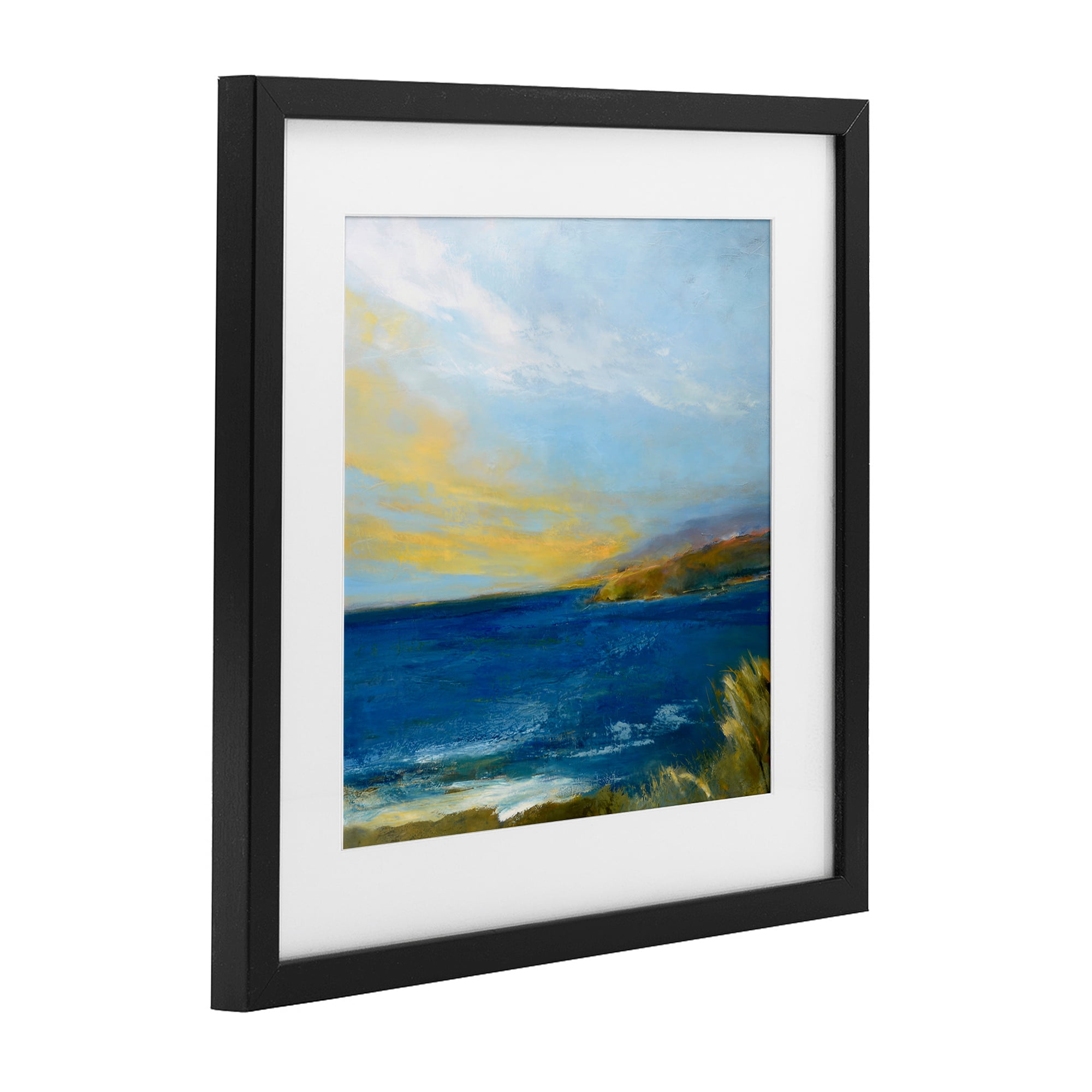Stupell Industries Vibrant Ocean Light at Dusk Black Framed Print Under Glass, design by Patrick Dennis