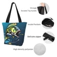 thumbnail image 3 of Lsque Largemouth Bass Fish Pattern Beach Tote,Shoulder Handbag,Spacious Tote Bag,Lightweight Travel Bag,Versatile Shopping Bag, 3 of 6