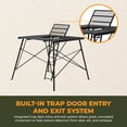 thumbnail image 4 of Muddy Ground Blind Platform, 65" L x 65" W Steel Outdoor Hunting Trap Door, Black, 4 of 8