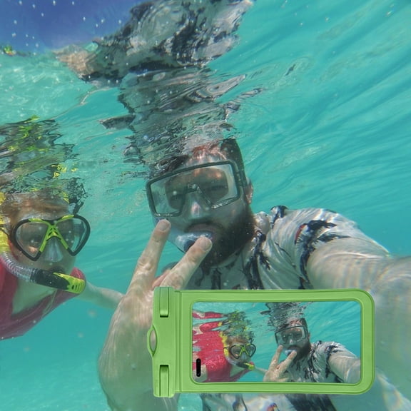 Large Transparent Mobile Phone Waterproof Case Diving Swimming Mobile Phone Pouch 30 Meters IPX8 Waterproof Suitable For Mobile Phones Under 7.2 Inches 2pcs