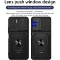 thumbnail image 2 of for Motorola Moto E22 4G Case with Slide Camera Cover, Heavy Duty Protective with Ring Kickstand & Card Holder Cell Phone Case for Motorola E22 4G /E22i 4G LJK Black, 2 of 9
