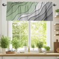 thumbnail image 2 of Sage Green Valances for Windows, 60 x 18in, and Grey Ombre Stripes Geometric Color Gradient Rod Pocket Kitchen Valance Curtain Light Filtering Window Treatments for Living Room Bedroom, 1 Panel, 2 of 7