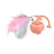thumbnail image 4 of Pelota de juguete interactiva para gatos, pelota rodante eléctrica, juguete portátil divertido para ejercicio de mascotas, pelota para perros y gatos rosa con plumas, 4 of 9