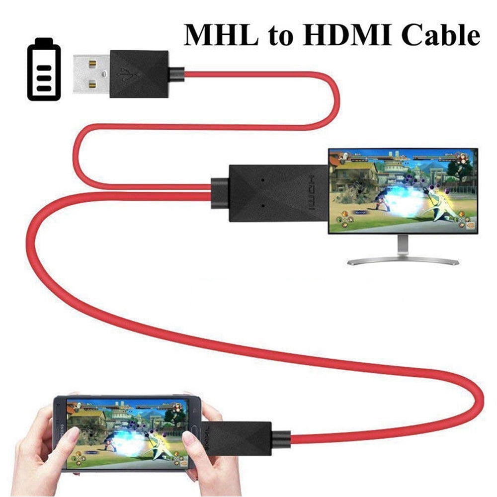 suge Daggry smertefuld 1080P MHL Micro USB To HDMI HD TV Cable Adapter for Samsung Android Smart  Phones - Walmart.com