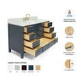 thumbnail image 3 of Ariel Cambridge 53 In. Single Oval Sink Vanity With Carrara White Marble 0.75 In Countertop In Midnight Blue, 3 of 10