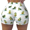 thumbnail image 2 of Lsque Cute Avocado Yoga Pattern High Waisted Biker Shorts for Women-Tummy Control Fitness Athletic Workout Running Yoga Gym Shorts,Moisture-Wicking-, 2 of 9