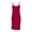 Wine, variant on Naittoop Basic Bodycon Dresses for Women Adjustable Spaghetti Strap Solid Color Under Dress Camisole Nightgown