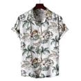 thumbnail image 2 of Camisa de manga corta de un solo pecho con botones informales para la playa para hombre Pompotops oipoqjl44323, 2 of 9