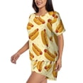 thumbnail image 3 of Womens Pajama Sets With Pocket, Cartoon Hot Dog Print Lounge Sets Short Sleeve Sleepwear PJ Sets for Women, 3 of 6