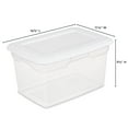 thumbnail image 5 of (4 pack) Sterilite 20 Qt./18.9 L Storage Box, White, 5 of 6