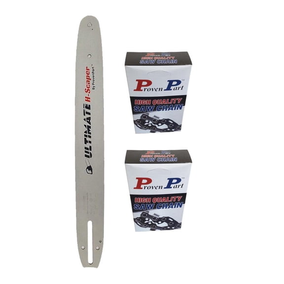 16" Guide Bar And 2 Full Chisel Chains For Makita E-00094 A041 3/8” LP .043 56DL