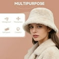 thumbnail image 4 of Hat Winter Furry Hats Warm Thickened Fisherman Cap for Girls Mens down Hat, 4 of 5