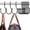24 Pack Black, variant on Purse Hanger for Closet, Unique Twist Design Bag Hanger Purse Hooks, 5 inch Large Size Closet Rod Hooks for Hanging Bags, Purses, Handbags, Belts, Scarves, Hats,Clothes, Pans and Pots
