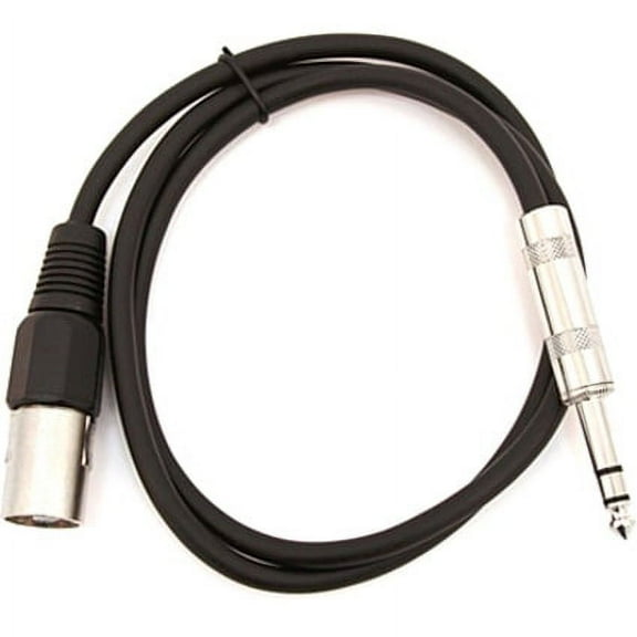 Seismic Audio SATRXL-M2, Black 2' XLR Male to TRS Patch Cable