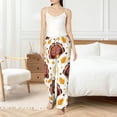 thumbnail image 4 of Salouo Fall Turkey Print Women's Pajama Pants Casual Loose Sweatpants PJs Flowy Pants Drawstring Palazzo for Women Wide Leg Pants Lounge Pajama -XX-Large, 4 of 8