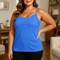 thumbnail image 2 of Tbopshirt Undershirts for Women Plus Size Maternity Shapewear Adjustable Spaghetti Strap Camisole with Built in Padded Bra Adjustable Strap Sleeveless Tank Top, 2 of 3