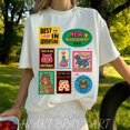 thumbnail image 3 of Dungeon Crawler Carl Book Stamps Shirt, New Achievement Crewneck, Ride or Roar, Princess Donut And Mongo, Book Series Apparel For Booktok, 3 of 4