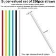 thumbnail image 4 of 10 Inch Drinking Straws 250Pcs 10 Inch X 0.28 Inch (White Transparent), 4 of 6