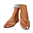 thumbnail image 2 of Women Flip Flops Non- Slides Sandals Casual Soft Slipper Hollow Jelly Clear Sandals Beach Ballet Low Heel Comfortable Summer On Jellies Shoes Black CN:39/US:7.5, 2 of 9
