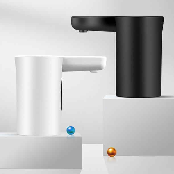 Dispensador automático de bomba de agua embotellada | Dispositivo de succión de agua eléctrico recargable por USB | Plástico apto para uso alimentario | Blanco compacto | Fácil instalación | Oficina