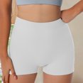 thumbnail image 2 of UOCUFY Workout Shorts Women, High Waist Biker Shorts, Women Seamless Ribbed Athletic Yoga Gym Shorts Leggings (White, S), 2 of 7
