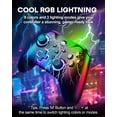 thumbnail image 5 of Wireless for Nintendo Switch Controller, 1000mAh Programmable RGB for Switch Pro Controller, 18H+ Playtime with Wake-up/Turbo/Vibration, for Switch/Lite/OLED/PC, Black, 5 of 8