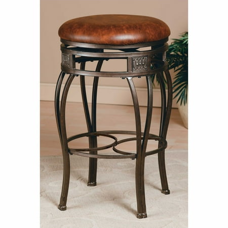 Hilale Montello 26 In Backless Swivel Counter Stool Old Steel Hilale Montello 26 In Backless Swivel Counter Stool Old Steel