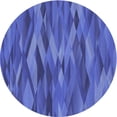 thumbnail image 1 of Ahgly Company Machine Washable Indoor Round Transitional Light Slate Blue Area Rugs, 3' Round, 1 of 7