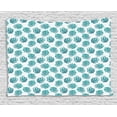 thumbnail image 1 of Pine Cone Tapestry, Botanical Conifers Ornamental Burgeoning Christmas Twiggy Seeds, Wall Hanging for Bedroom Living Room Dorm Decor, 80W X 60L Inches, Dark Teal Turquoise White, by Ambesonne, 1 of 2
