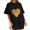 Black, variant on Fesfesfes T Shirts for Women Loose Fit Women's Short Sleeve Summer Beach Printed Casual Top Pullover T-shirt Womens Basics Top S(US:4)
