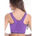 thumbnail image 5 of SAYFUT Women's Shirred Front Zipper Closure Sports Bra High Impact Support Mesh Racerback Workout Bras with Removable Pads, 5 of 7