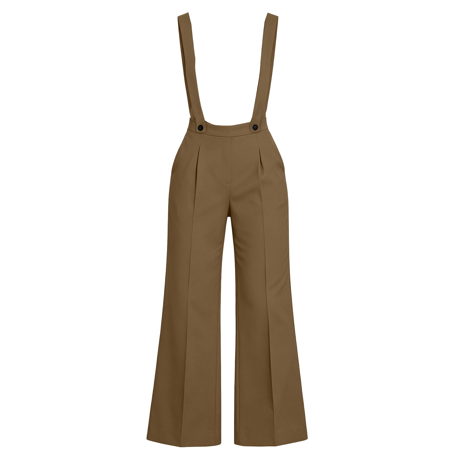 Women's Suspender Wide Leg Pants High Waist Detachable Suspenders