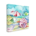 thumbnail image 3 of Stupell Industries Ventura Beach Stripped Umbrellas Painting Gallery Wrapped Canvas Print Wall Art, Design by Paul Brent, 3 of 7