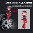 thumbnail image 6 of TOPAZ Front Complete Shock Struts w/Coil Spring For Honda Civic 1.7L Only 2003 - 2005 172185, 172186 Bright Red, 6 of 9