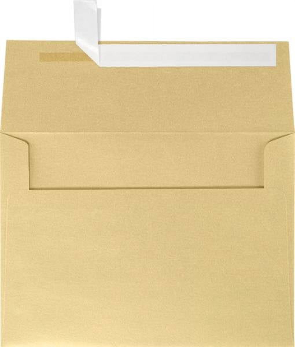 LUXPaper A7 Invitation Envelopes, 5 1/4 x 7 1/4, Blonde Gold Metallic, 50/Pack