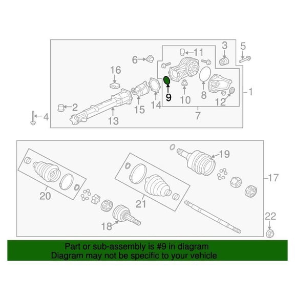 GM 15839521 Seal-Diff Drv P/Gr (O Ring)
