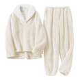 thumbnail image 5 of Uqiangy Plus Size Pjs for Women 3x 2 Piece Sets for Women Long Sleeve Pajamas Travel Outfits for Women Two Piece Fall Set Long Sleeve Pajamas for Women Beige L, 5 of 5