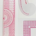 thumbnail image 6 of Metric Sewing Ruler Kit 9-Piece, Clear French Curve Pattern Drafting Tools for Beginners Tailors Designers, Flexible Inch and CM Measuring Set, Multicolor, 6 of 6