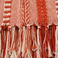 thumbnail image 3 of Contemporary Home Living Red and White Striped Braided Rectangular Cotton Decorative Throw 50" x 60", 3 of 6
