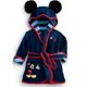 thumbnail image 1 of 2023 Baby Kids Mickey Mouse Hooded Bathrobe Fleece Dressing Gown Boy Girl Sleepwear Nightwear-9192339824707 Navy Blue 3-4 Years, 1 of 4