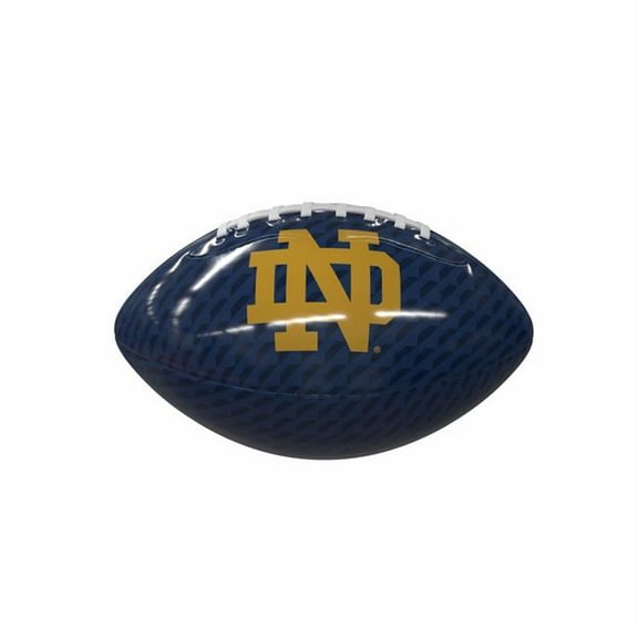 Logo Brands 190-93MG-1 Notre Dame Carbon Fiber Mini Size Glossy Football, Blue