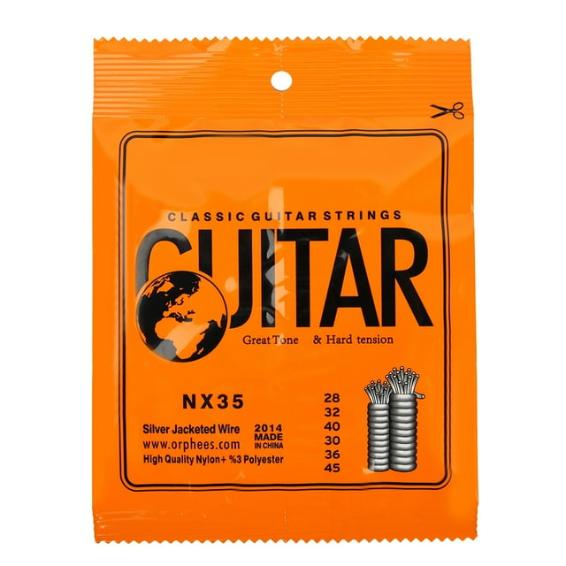6 PCS/Set Cuerdas de guitarra eléctrica clásicas duraderas de nailon Serie NX (NX35)