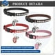 thumbnail image 4 of Collar para gatos DILLYBUD de piel personalizado Breakaway negro, 4 of 7