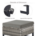 thumbnail image 3 of POCASSY Outdoor Patio Brown Ottoman with Cushion(Set of 2), 3 of 4