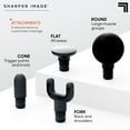 thumbnail image 5 of Sharper Image® Powerboost Move® Deep Tissue Portable Percussion Massager, Massage Gun w/ 4 Attachments, Whisper Quiet Operation, Variable Strength Full Body Recovery, Rechargeable, 5 of 17