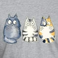 thumbnail image 3 of CafePress - Three 3 Cats Fitted T Shirt - Fitted T-Shirt, Vintage Fit Soft Cotton Tee, 3 of 4