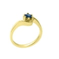 thumbnail image 1 of LBG British Made 18k Yellow Gold Natural Sapphire Womens Anniversary Ring - 33 size options - Size 6, 1 of 5