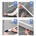 thumbnail image 4 of Luckyn Weatherproofing Door Seal Strip,Anti-Mosquito Anti-dust Rubber Strip Plug Protection Sound Insulation,Brown, 4 of 10